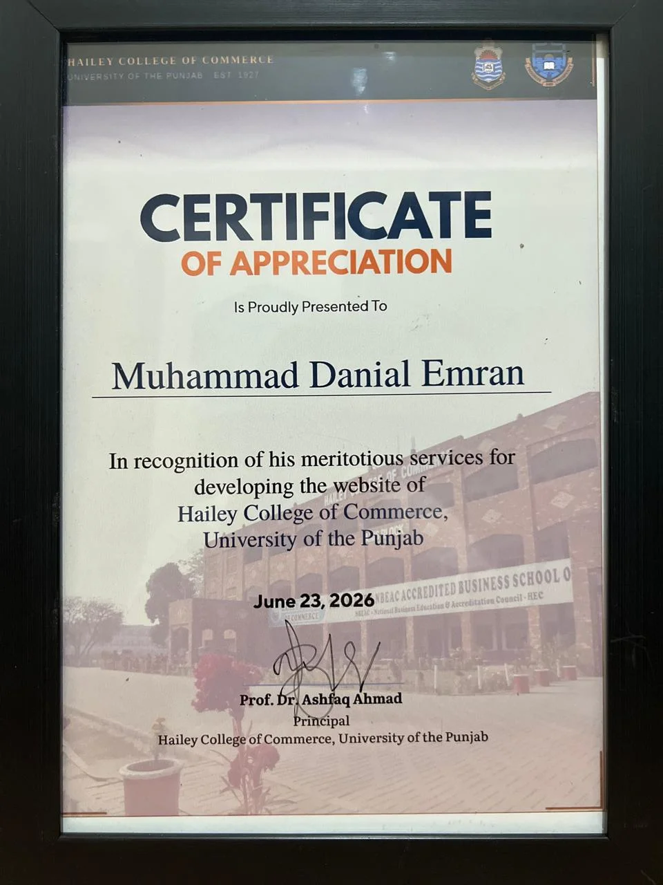 HCC Website Certificate